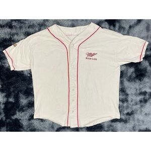 High Miller Life Lumber Company Beige Button Down Graphic Shirt